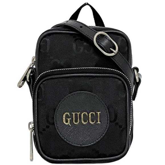 Gucci Off the Grid Mini Shoulder Bag Nylon Leather Black - Picture 1 of 10